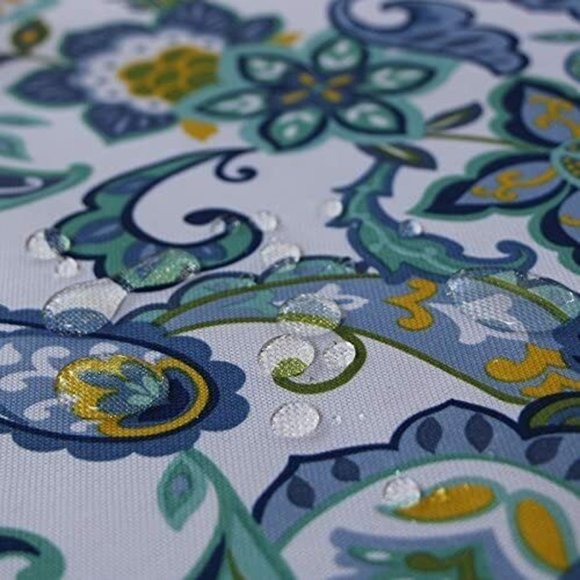 E House Home Blue Paisley Umbrella Tablecloth - 60" Round ~ NEW - Picture 4 of 7